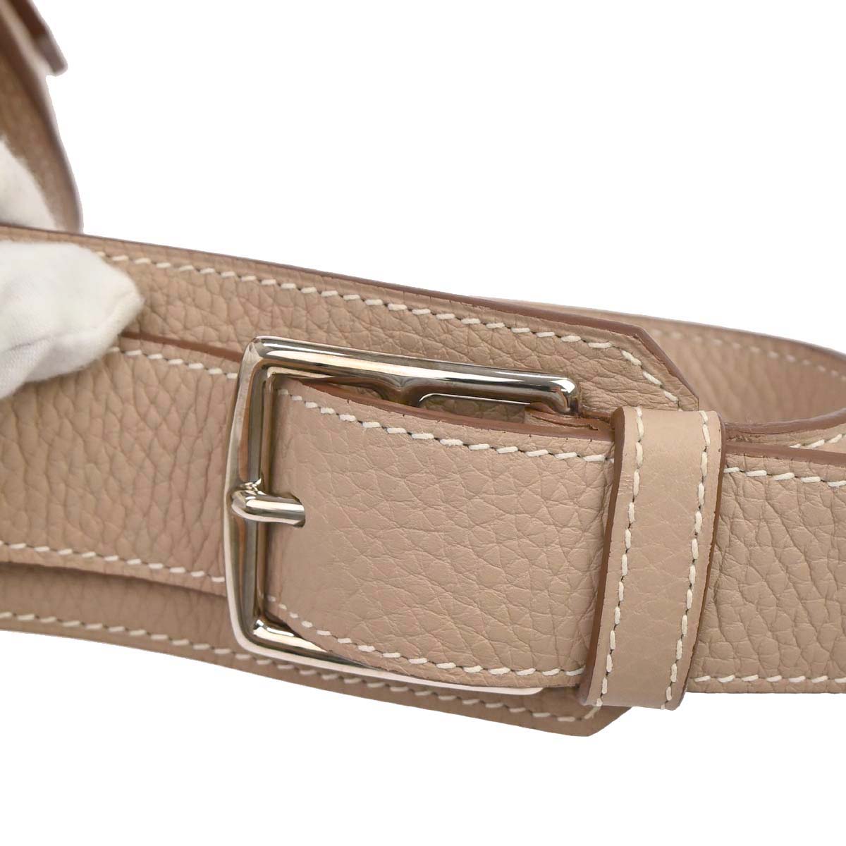 Hermes Argile Taurillon Clemence Jypsiere 31 Shoulder Bag