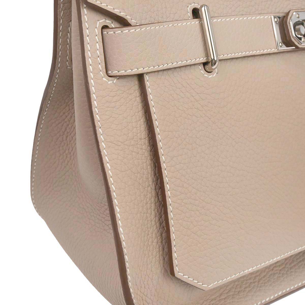 Hermes Argile Taurillon Clemence Jypsiere 31 Shoulder Bag