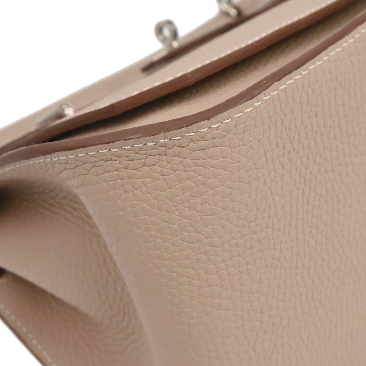 Hermes Argile Taurillon Clemence Jypsiere 31 Shoulder Bag
