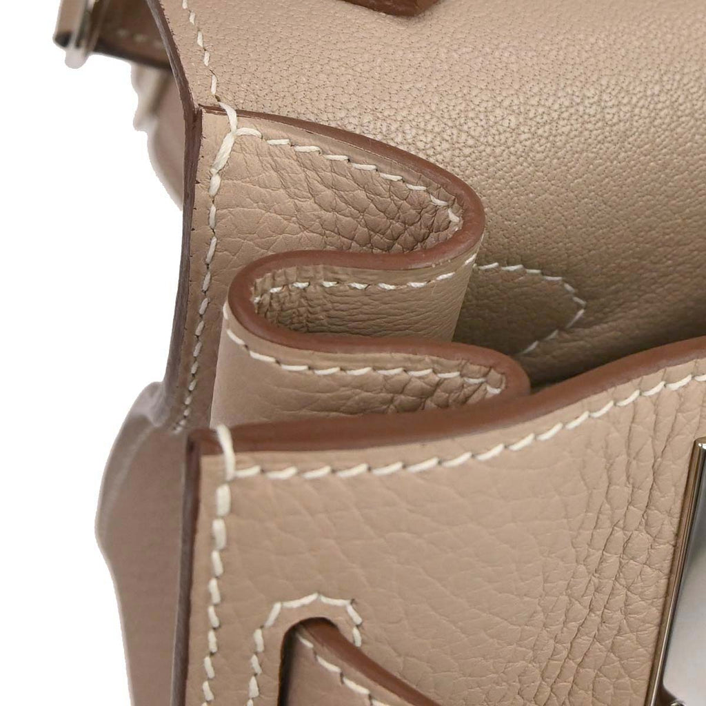 Hermes Argile Taurillon Clemence Jypsiere 31 Shoulder Bag