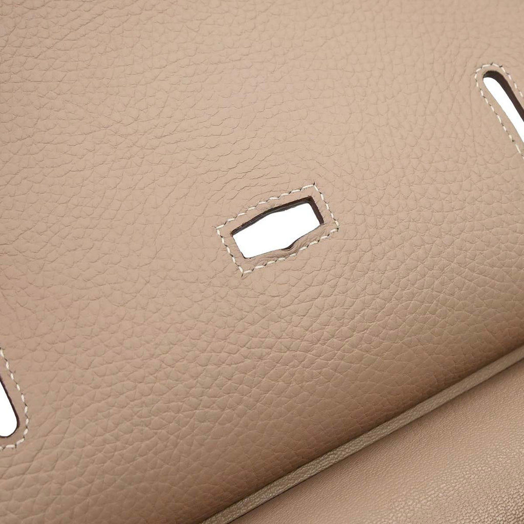 Hermes Argile Taurillon Clemence Jypsiere 31 Shoulder Bag