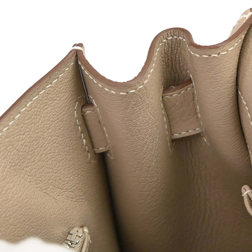 Hermes Argile Taurillon Clemence Jypsiere 31 Shoulder Bag