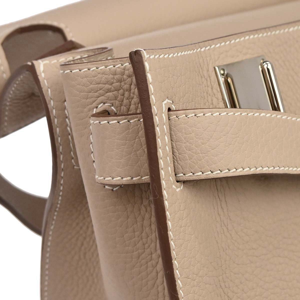 Hermes Argile Taurillon Clemence Jypsiere 31 Shoulder Bag