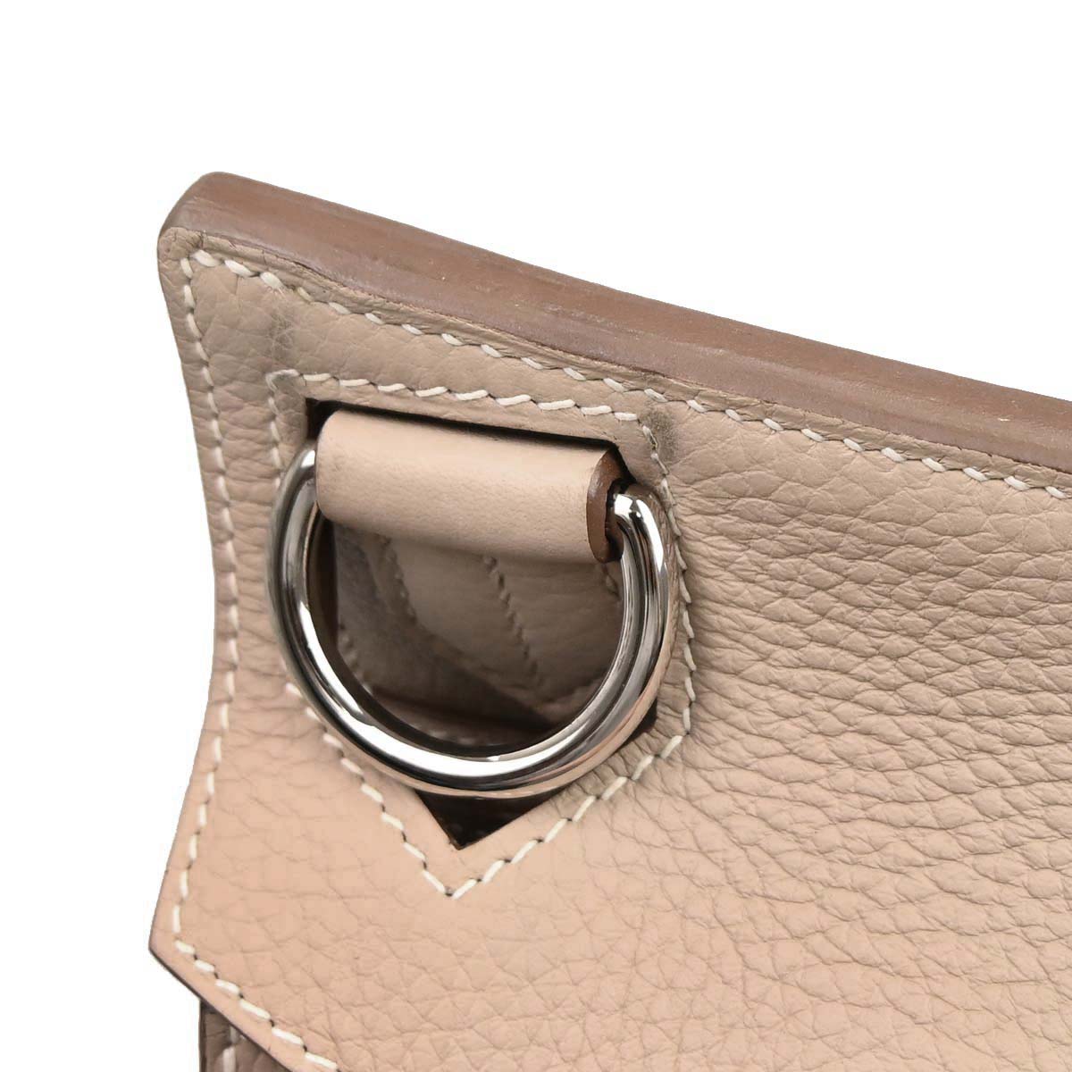 Hermes Argile Taurillon Clemence Jypsiere 31 Shoulder Bag