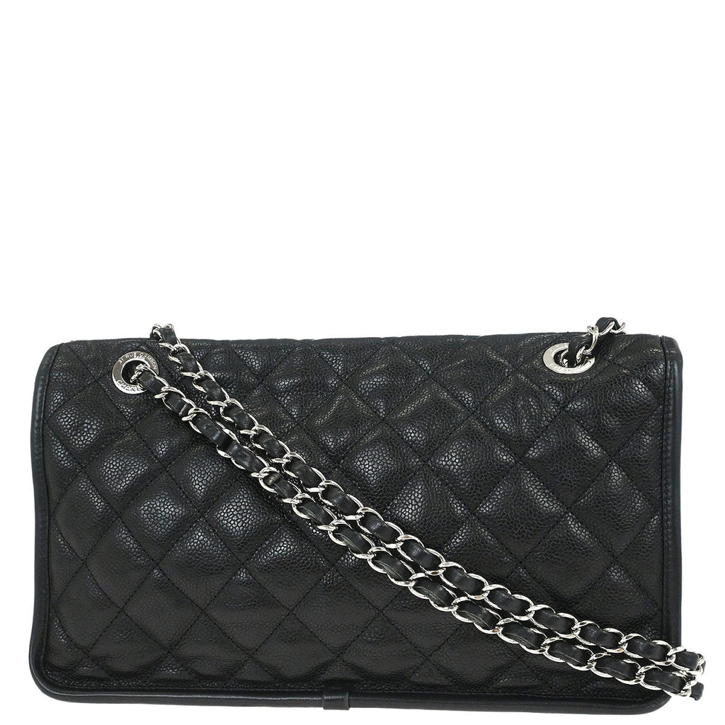 Chanel 2012-2013 Black Caviar French Riviera Shoulder Bag
