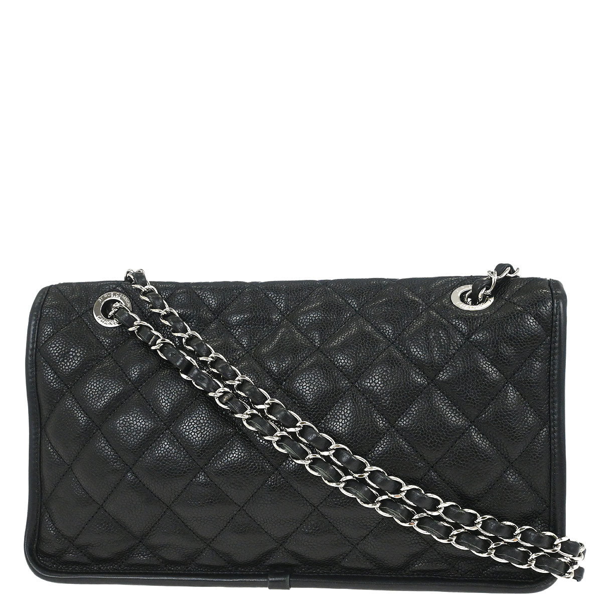 Chanel 2012-2013 Black Caviar French Riviera Shoulder Bag