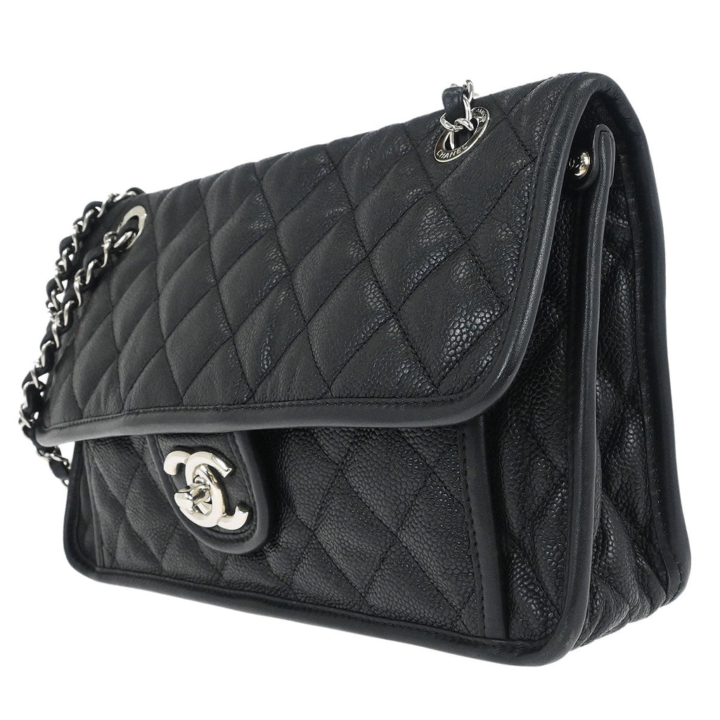 Chanel 2012-2013 Black Caviar French Riviera Shoulder Bag