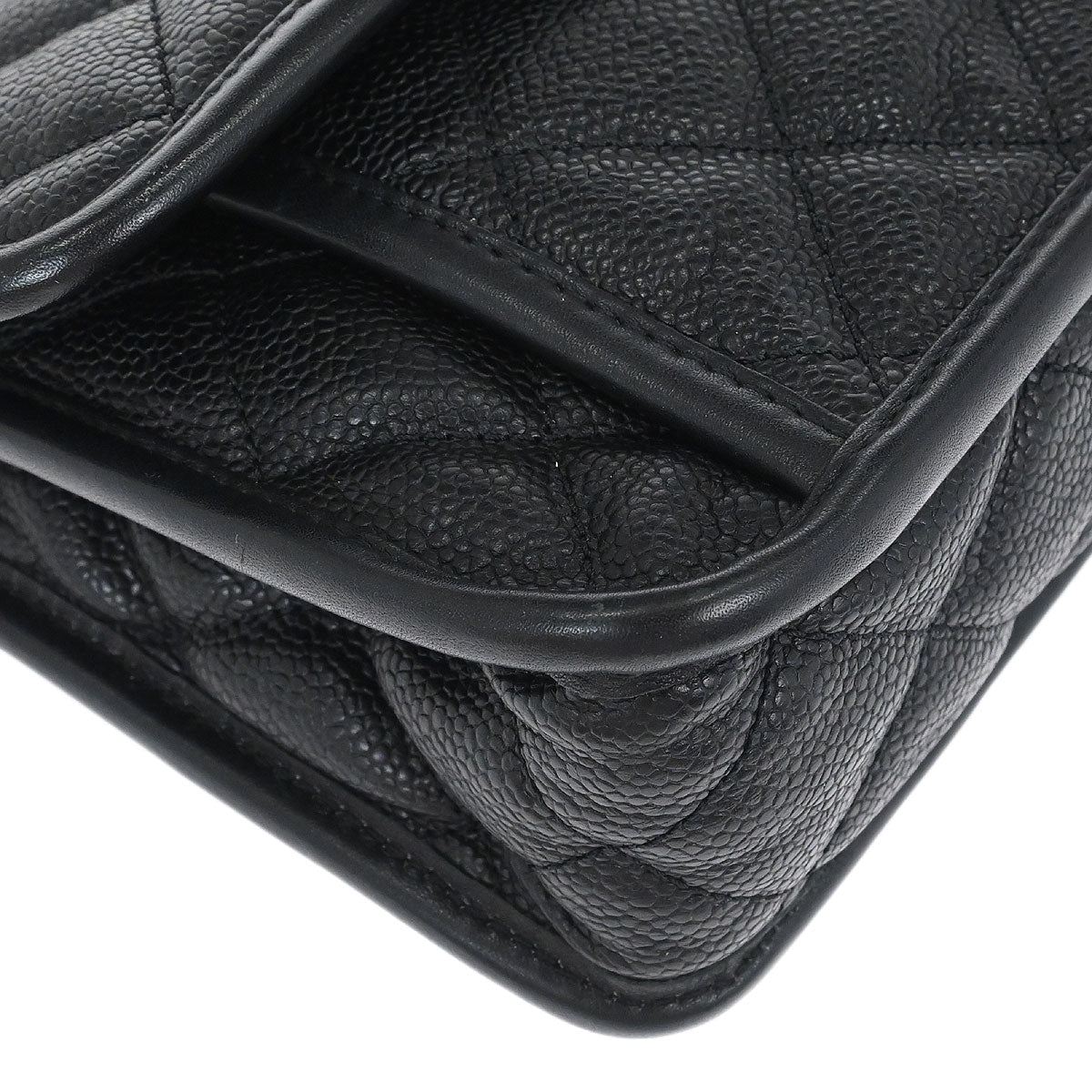 Chanel 2012-2013 Black Caviar French Riviera Shoulder Bag