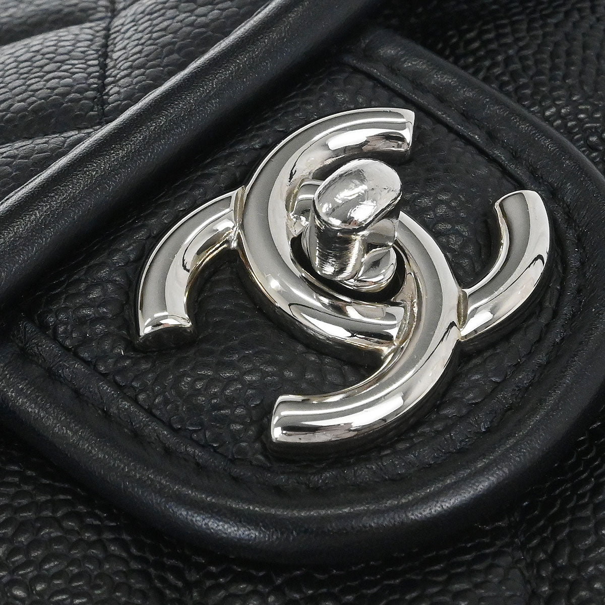 Chanel 2012-2013 Black Caviar French Riviera Shoulder Bag