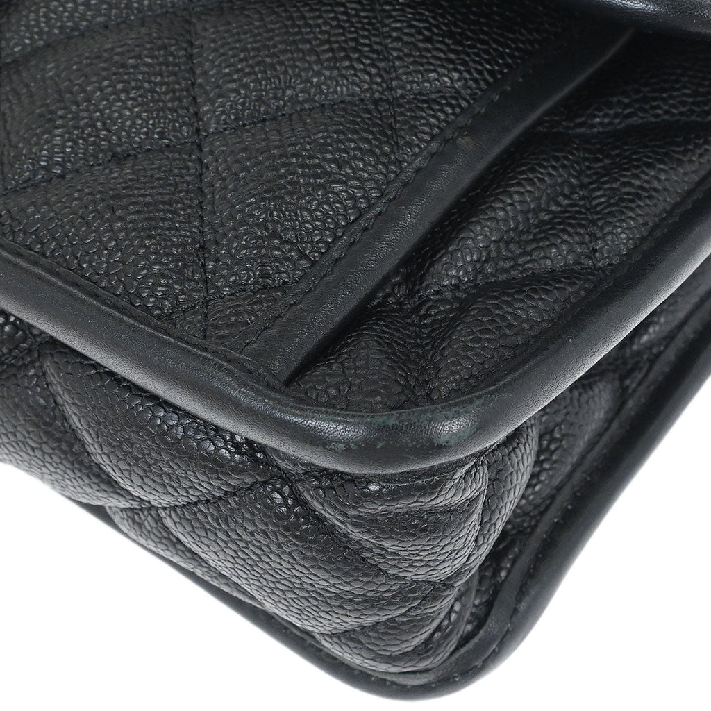 Chanel 2012-2013 Black Caviar French Riviera Shoulder Bag