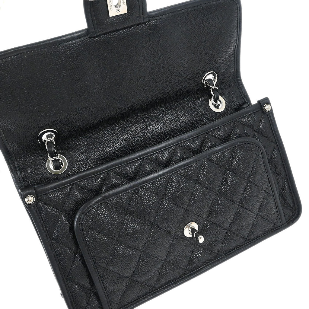 Chanel 2012-2013 Black Caviar French Riviera Shoulder Bag