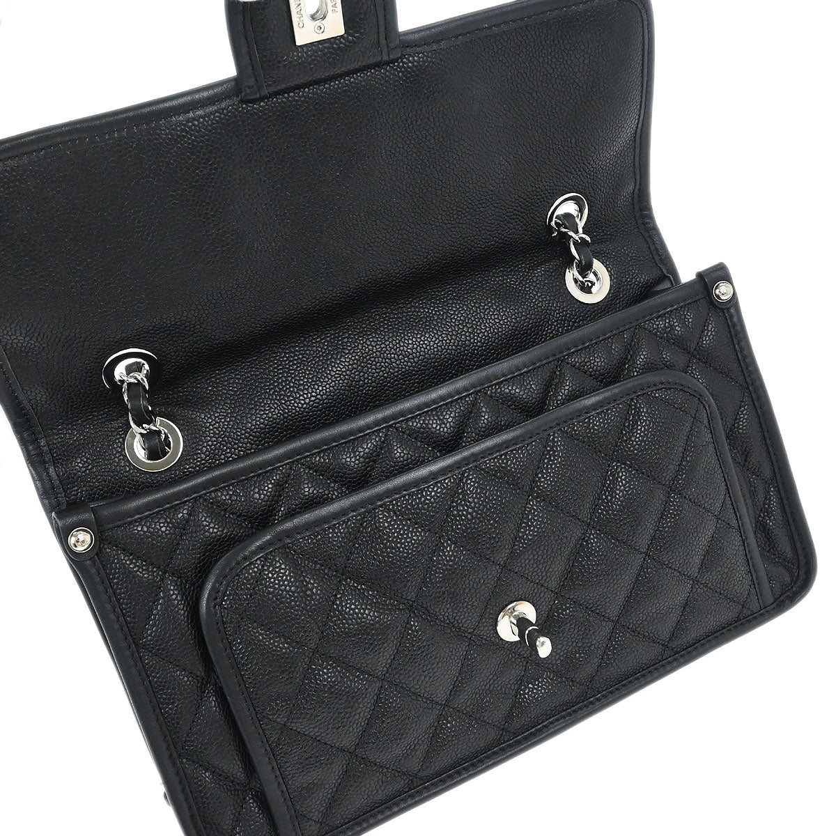 Chanel 2012-2013 Black Caviar French Riviera Shoulder Bag