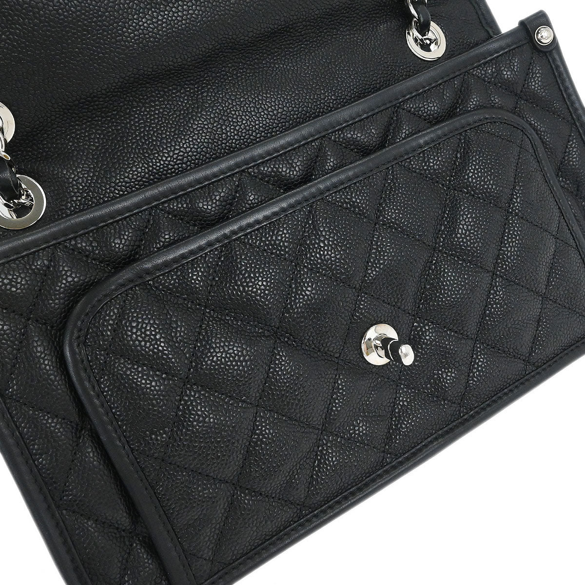 Chanel 2012-2013 Black Caviar French Riviera Shoulder Bag