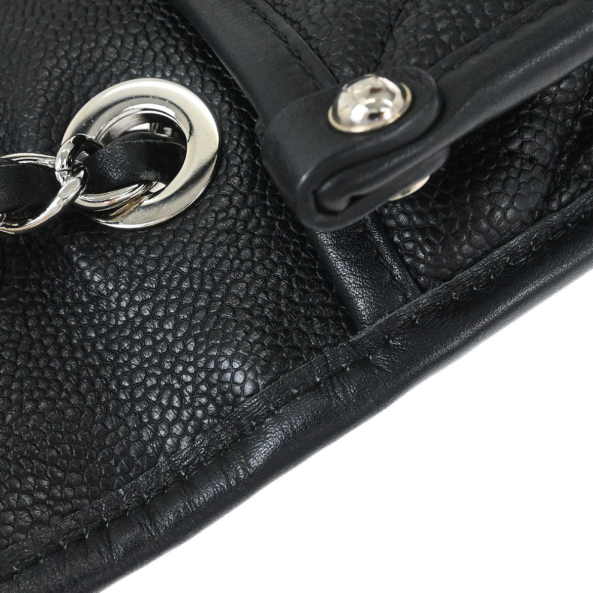 Chanel 2012-2013 Black Caviar French Riviera Shoulder Bag