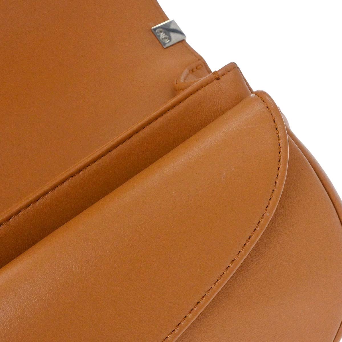 Chanel 2018 Brown Calfskin Coco Eyelets Round Flap Shoulder Bag