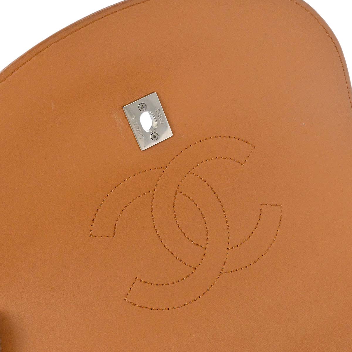 Chanel 2018 Brown Calfskin Coco Eyelets Round Flap Shoulder Bag