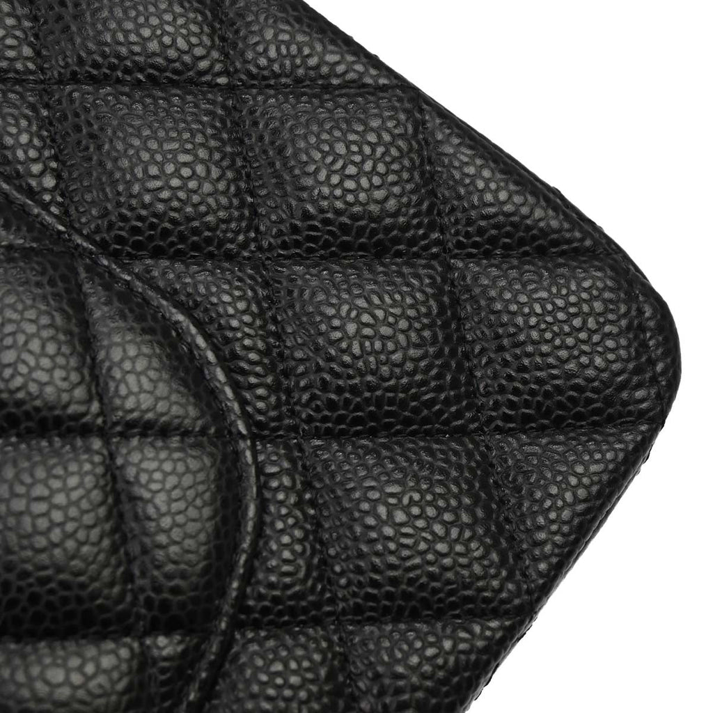 Chanel 2019 Black Caviar Medium Classic Double Flap Shoulder Bag
