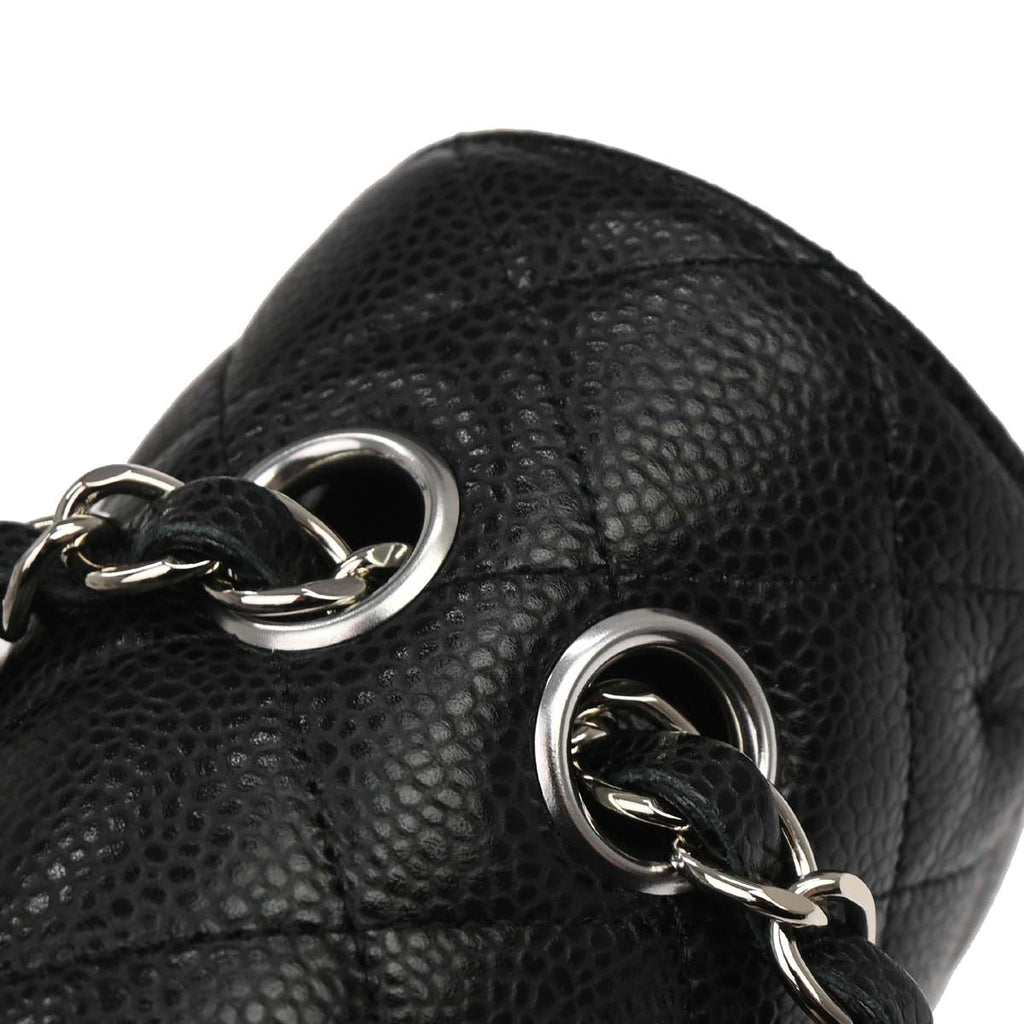 Chanel 2019 Black Caviar Medium Classic Double Flap Shoulder Bag