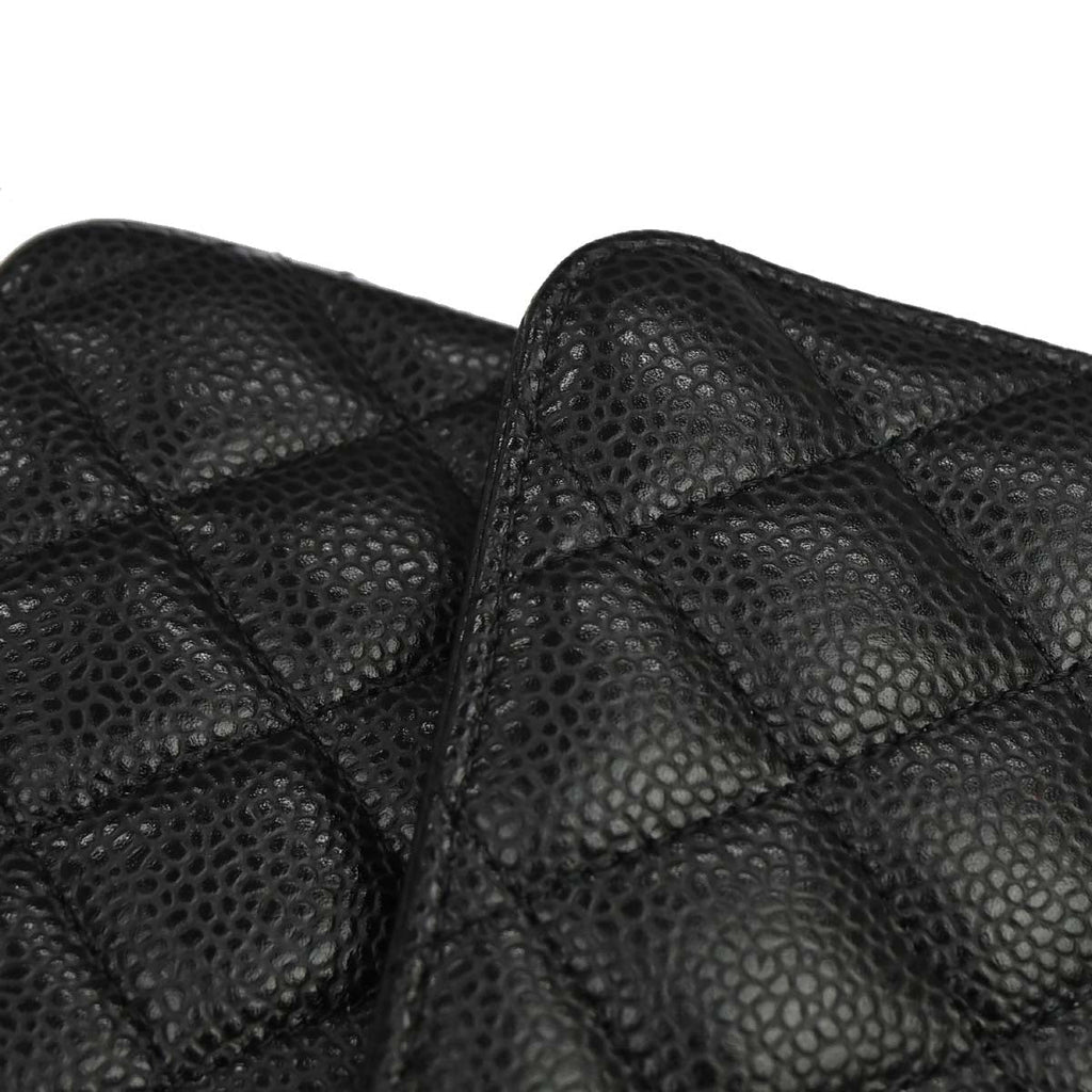 Chanel 2019 Black Caviar Medium Classic Double Flap Shoulder Bag