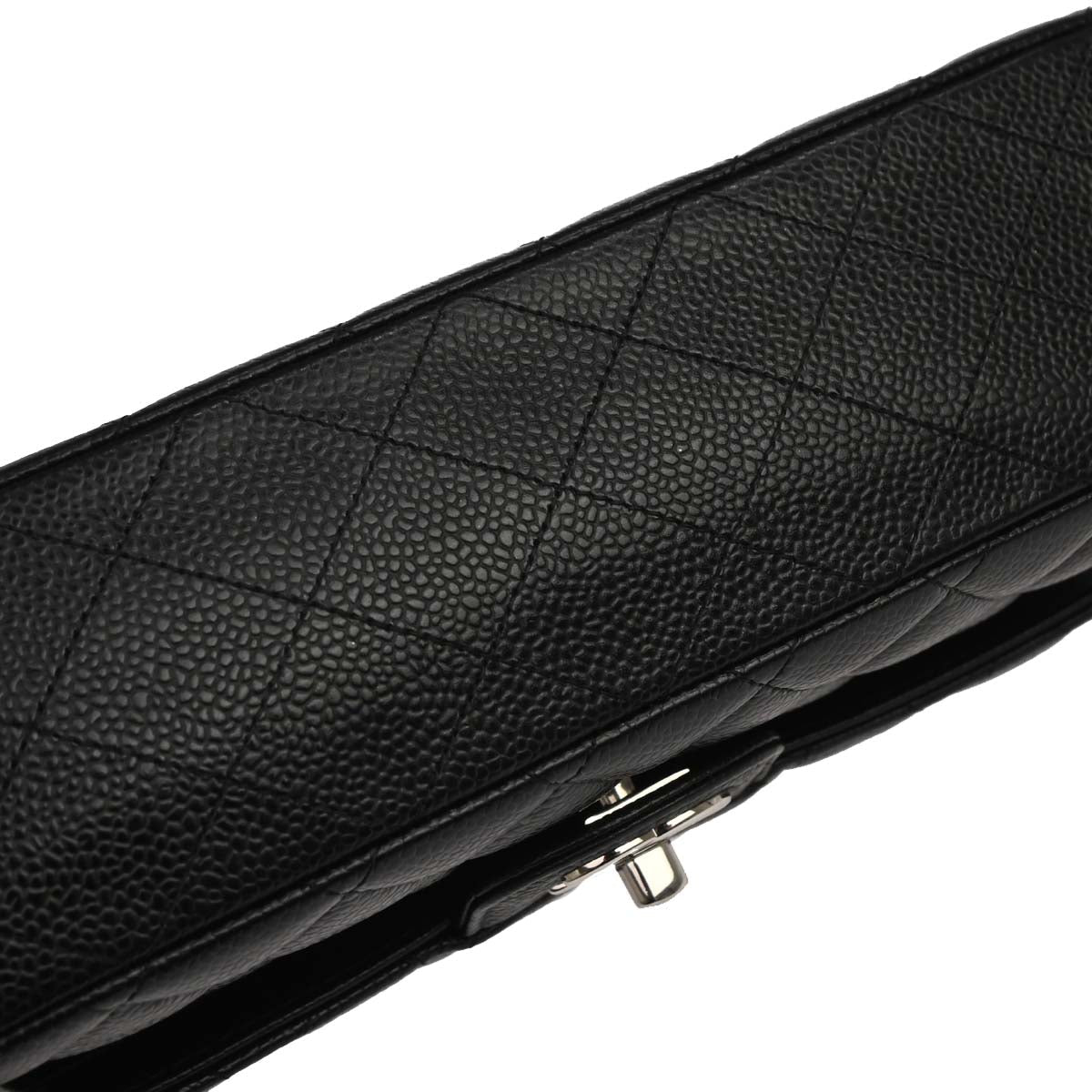 Chanel 2019 Black Caviar Medium Classic Double Flap Shoulder Bag