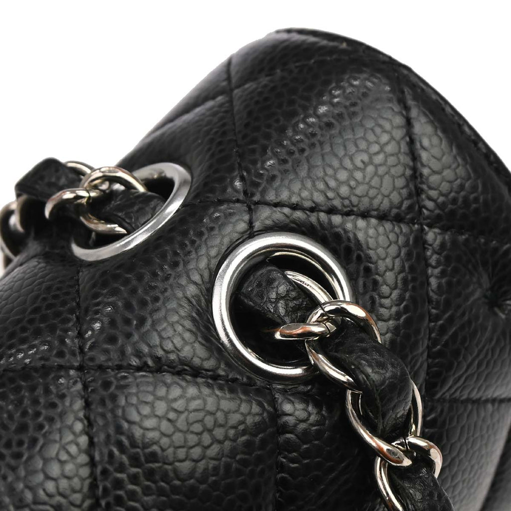 Chanel 2019 Black Caviar Medium Classic Double Flap Shoulder Bag