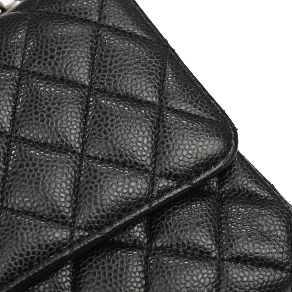 Chanel 2019 Black Caviar Medium Classic Double Flap Shoulder Bag