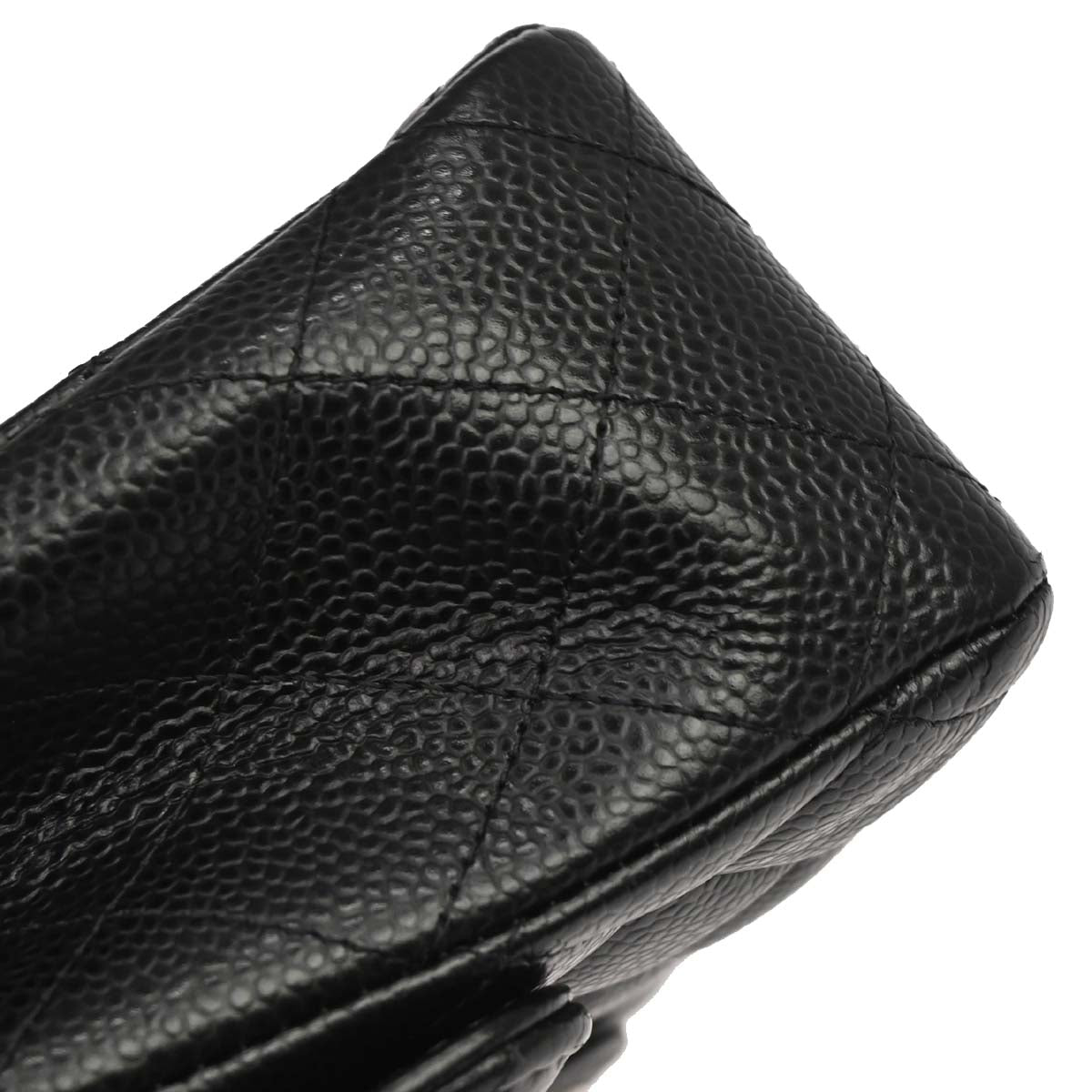 Chanel 2019 Black Caviar Medium Classic Double Flap Shoulder Bag