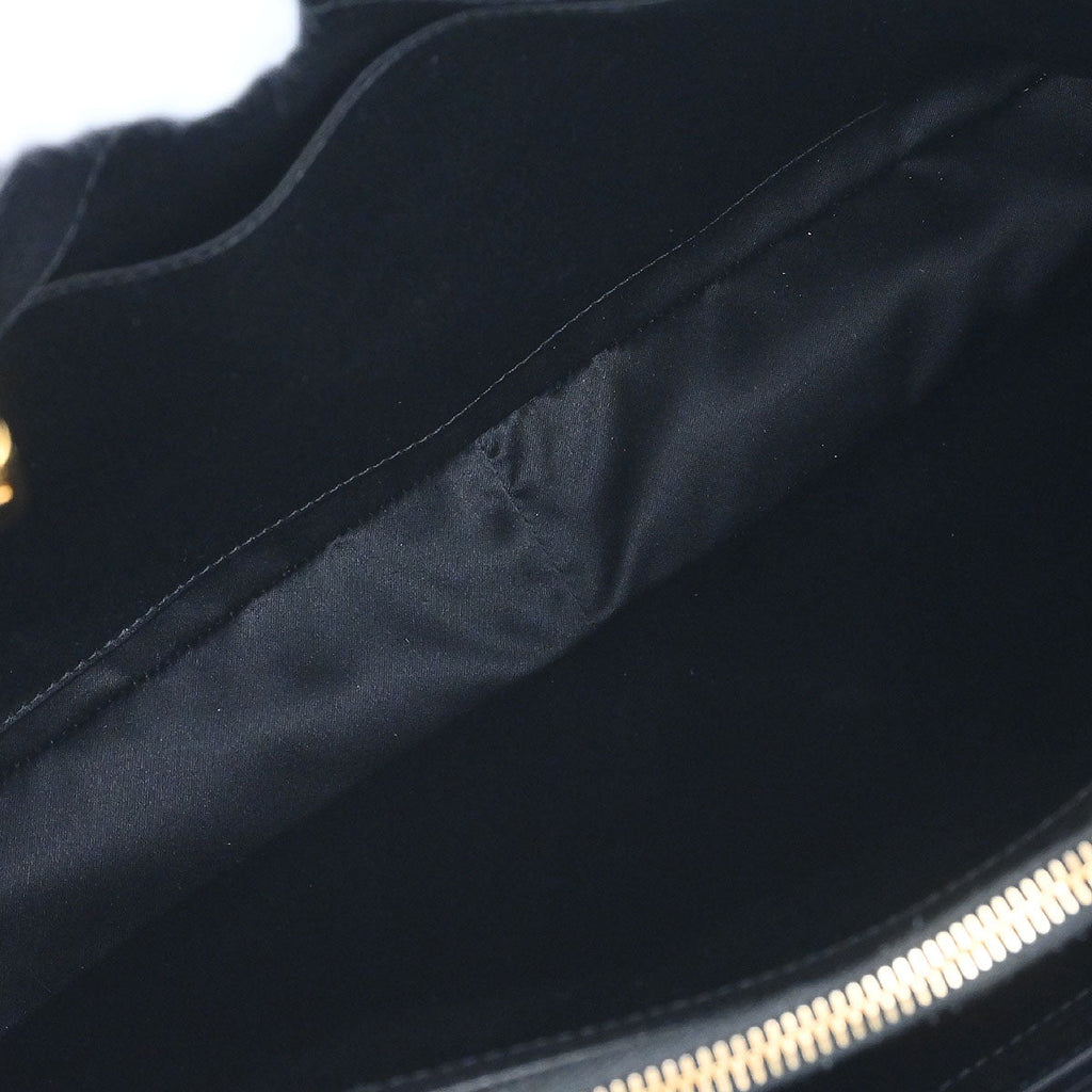 Chanel 2014 Black Caviar Grand Shopping Tote GST Chain Handbag