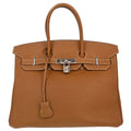 Hermes Gold Togo Birkin 35 Handbag