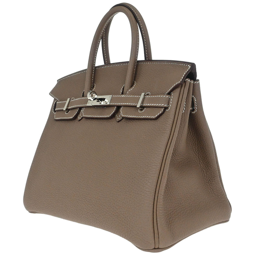 Hermes Etoupe Togo Birkin 25 Handbag
