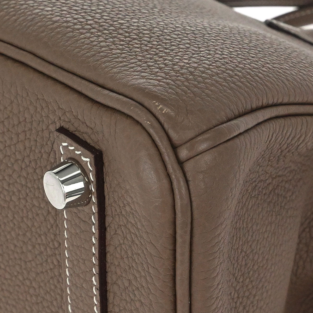 Hermes Etoupe Togo Birkin 25 Handbag