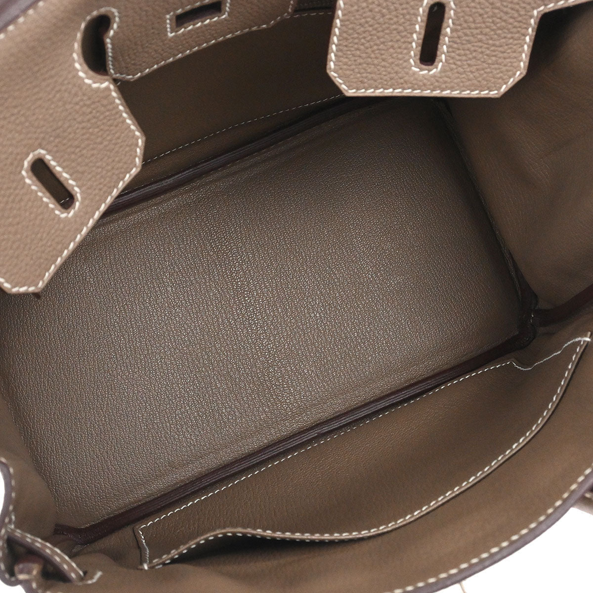 Hermes Etoupe Togo Birkin 25 Handbag