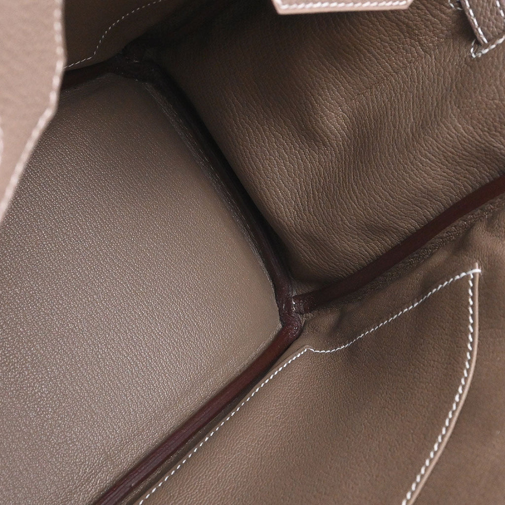 Hermes Etoupe Togo Birkin 25 Handbag