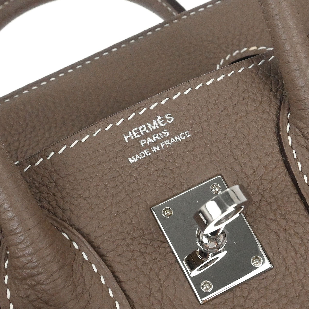 Hermes Etoupe Togo Birkin 25 Handbag