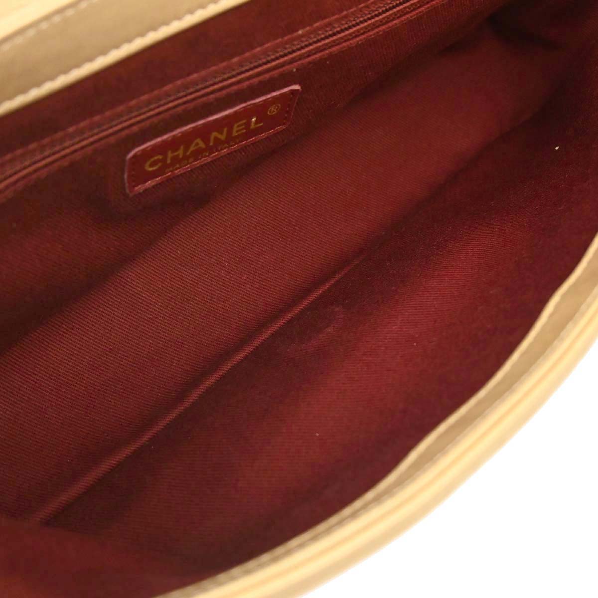 Chanel 2012 Metallic Gold Calfskin Pondicherry Flap 2way Shoulder Handbag
