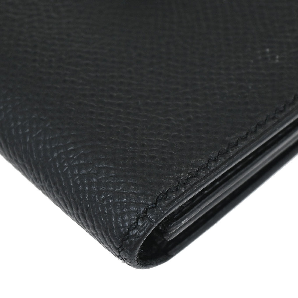 Hermes Black Epsom Bearn Cardholder