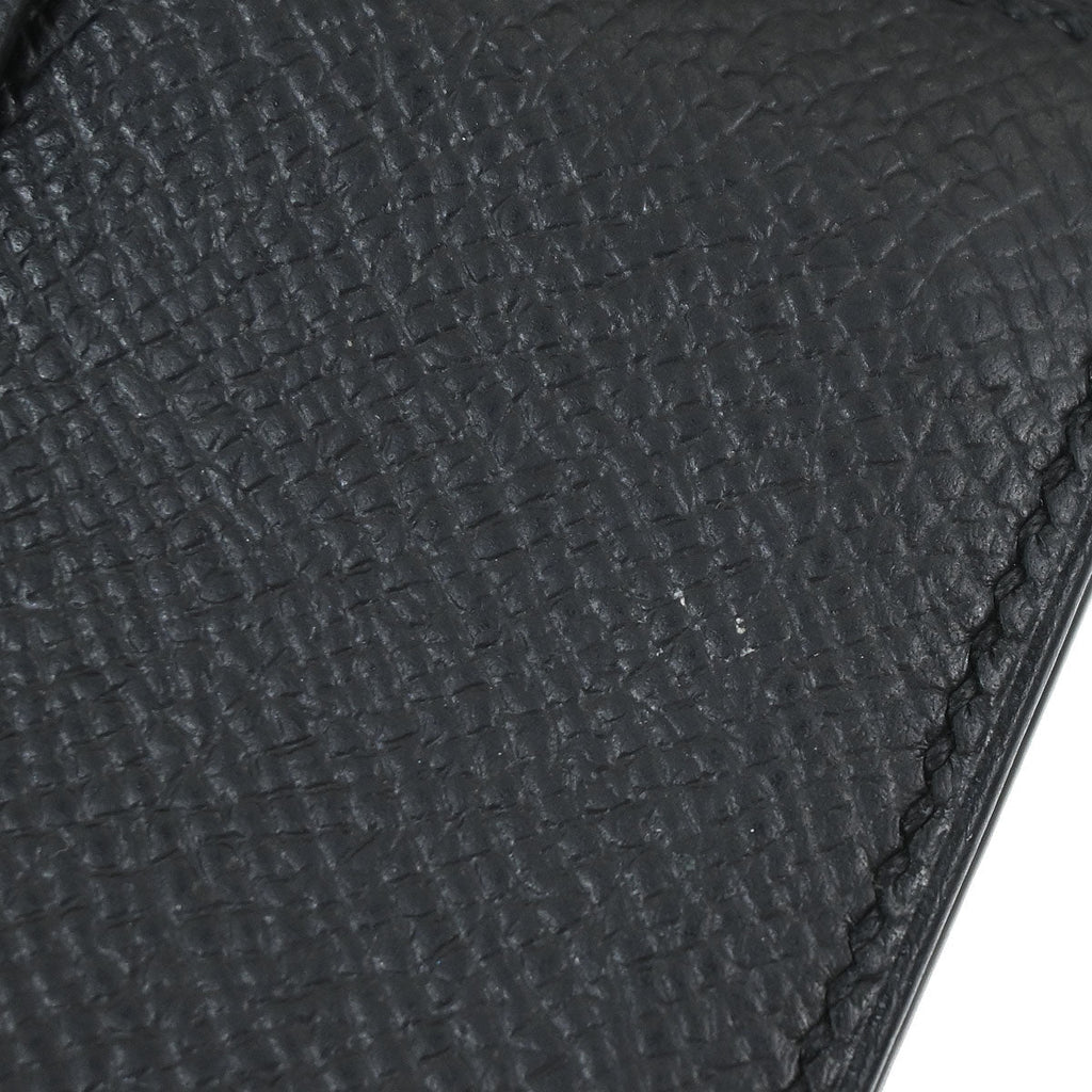 Hermes Black Epsom Bearn Cardholder