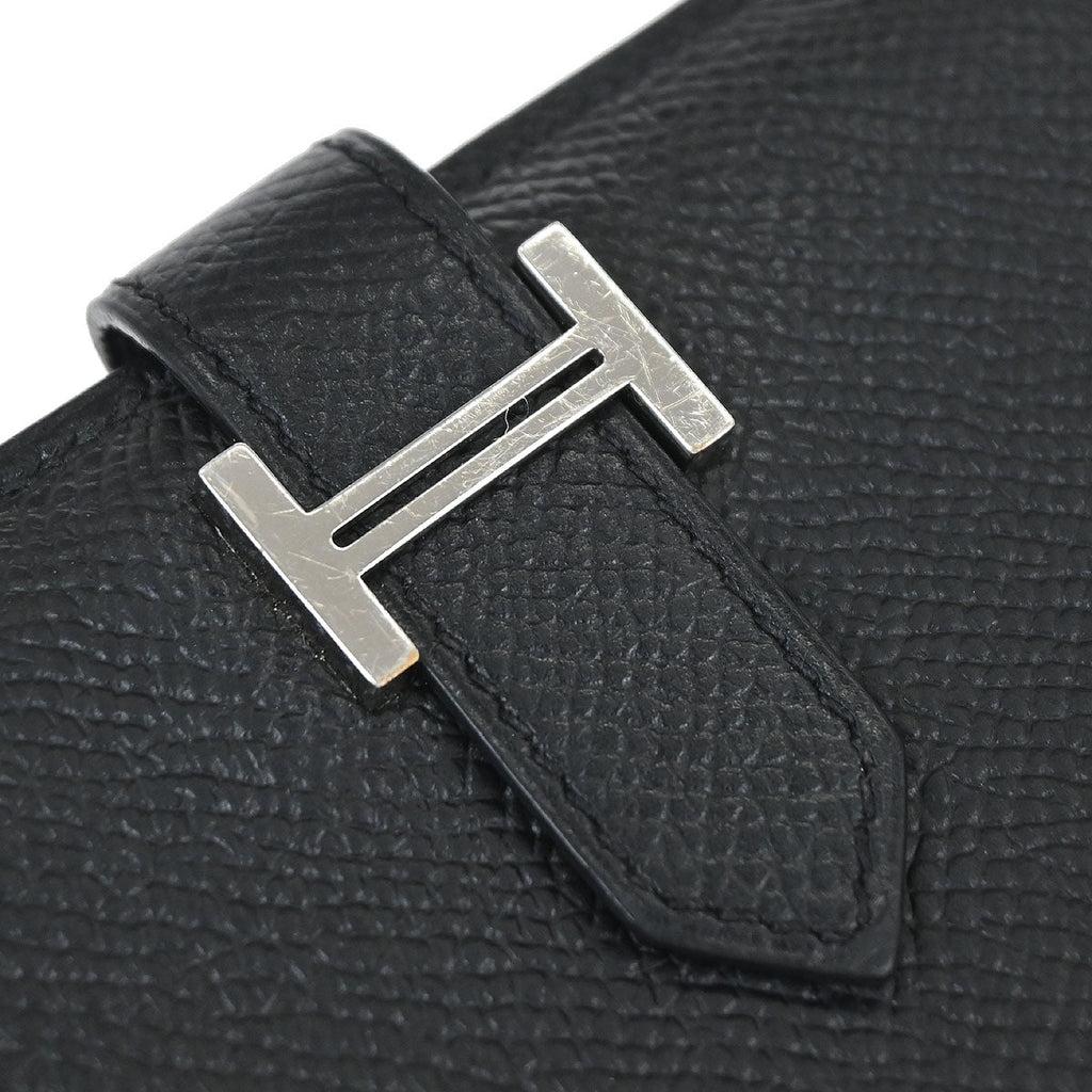 Hermes Black Epsom Bearn Cardholder