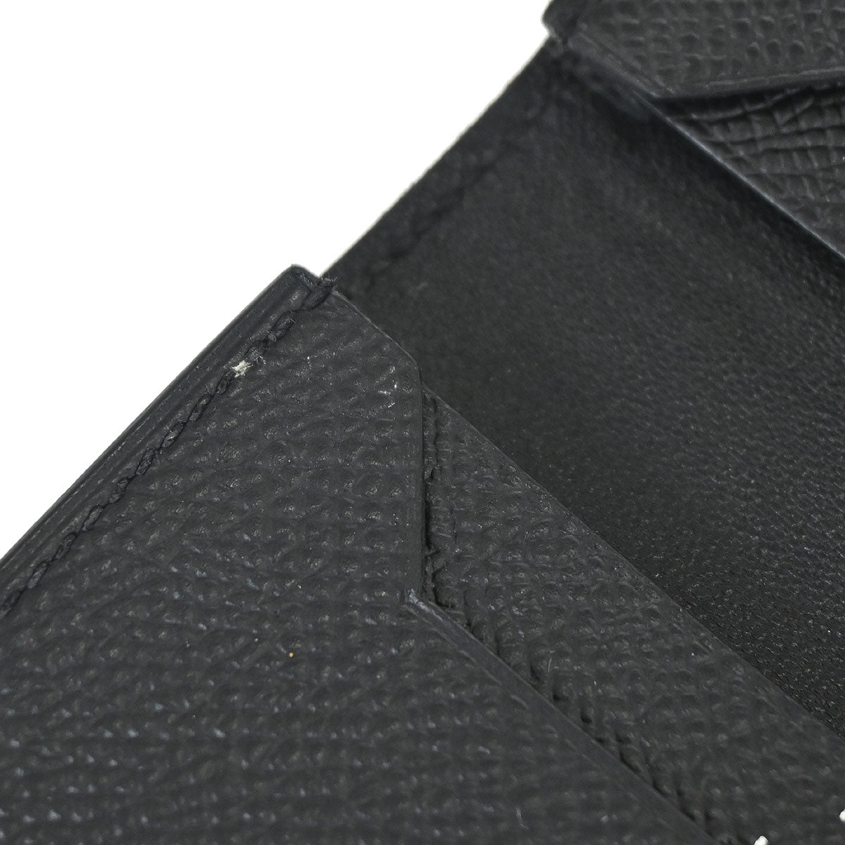 Hermes Black Epsom Bearn Cardholder