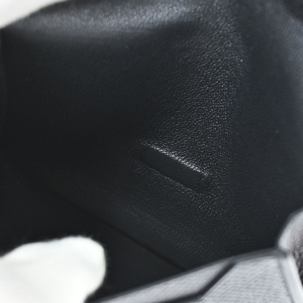 Hermes Black Epsom Bearn Cardholder