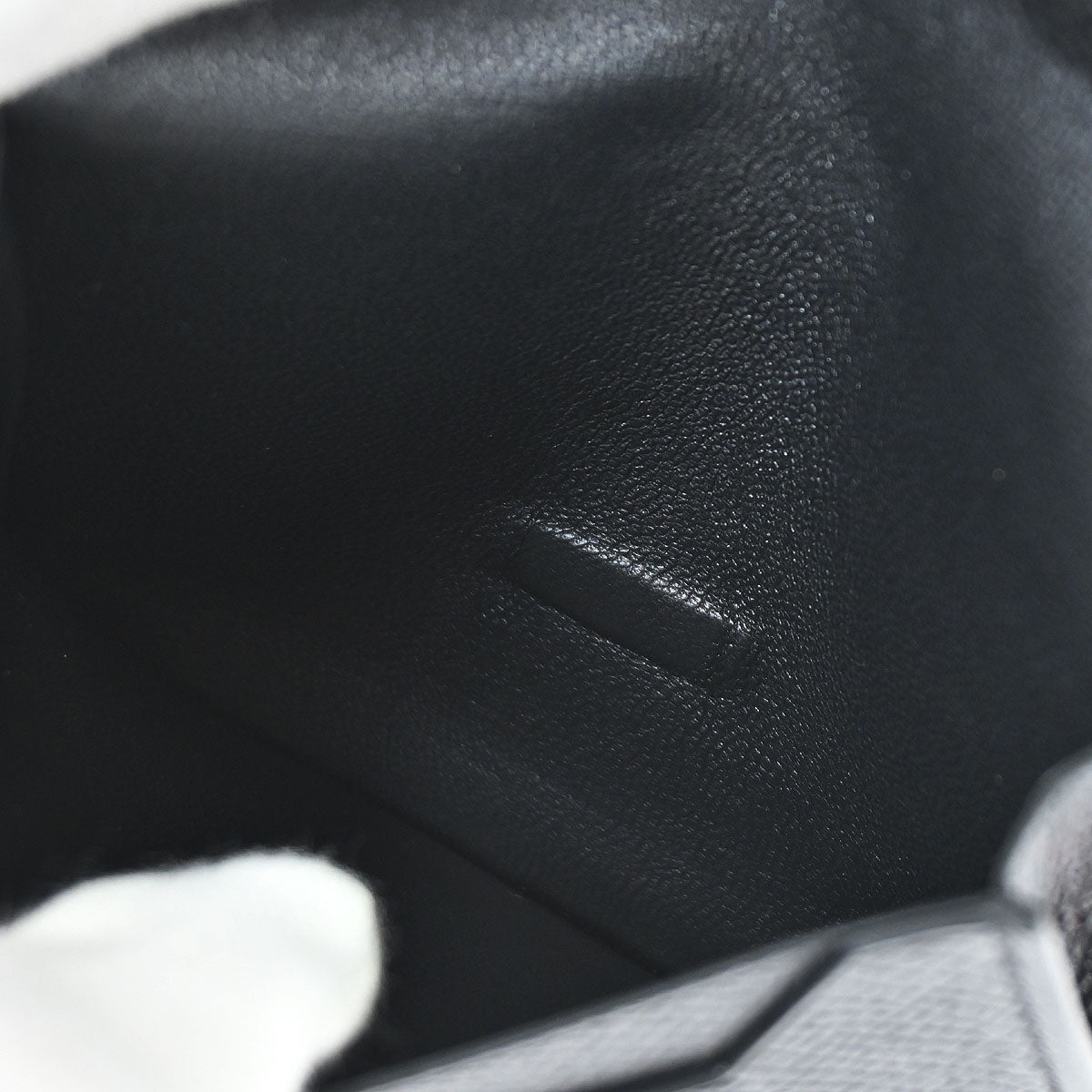 Hermes Black Epsom Bearn Cardholder
