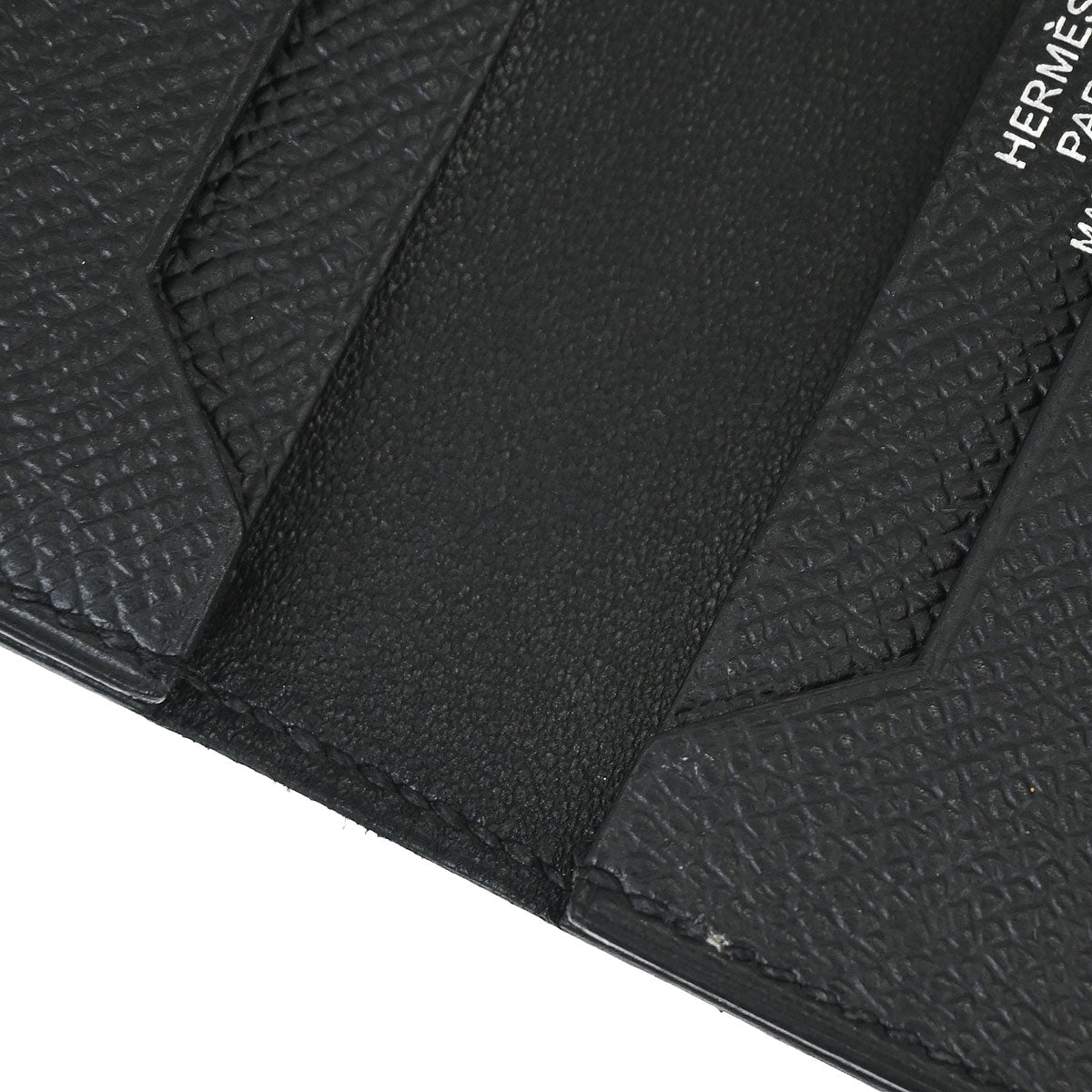 Hermes Black Epsom Bearn Cardholder