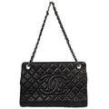 Chanel 2012-2013 Black Caviar Skin Chain Tote Bag