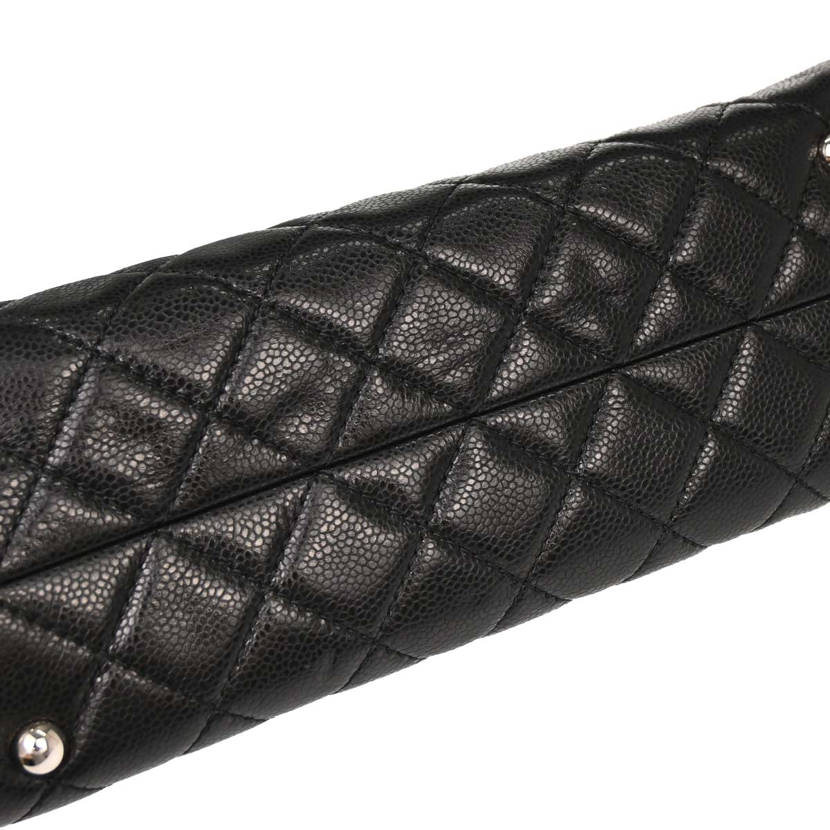Chanel 2012-2013 Black Caviar Skin Chain Tote Bag