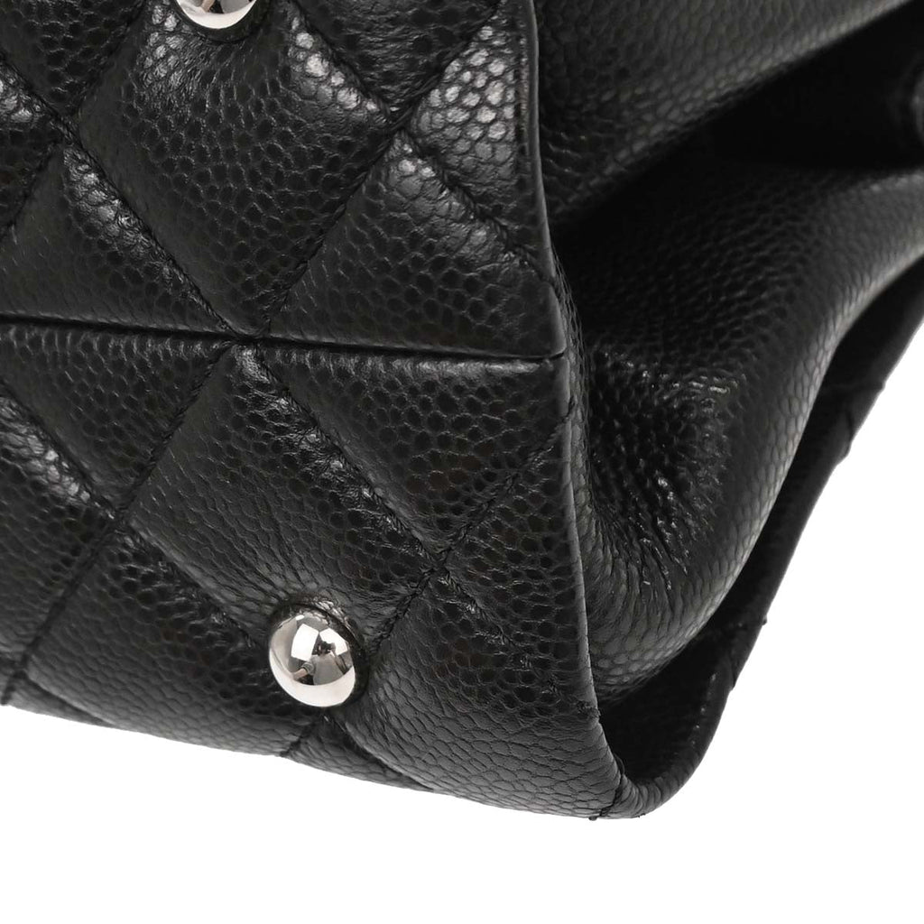 Chanel 2012-2013 Black Caviar Skin Chain Tote Bag