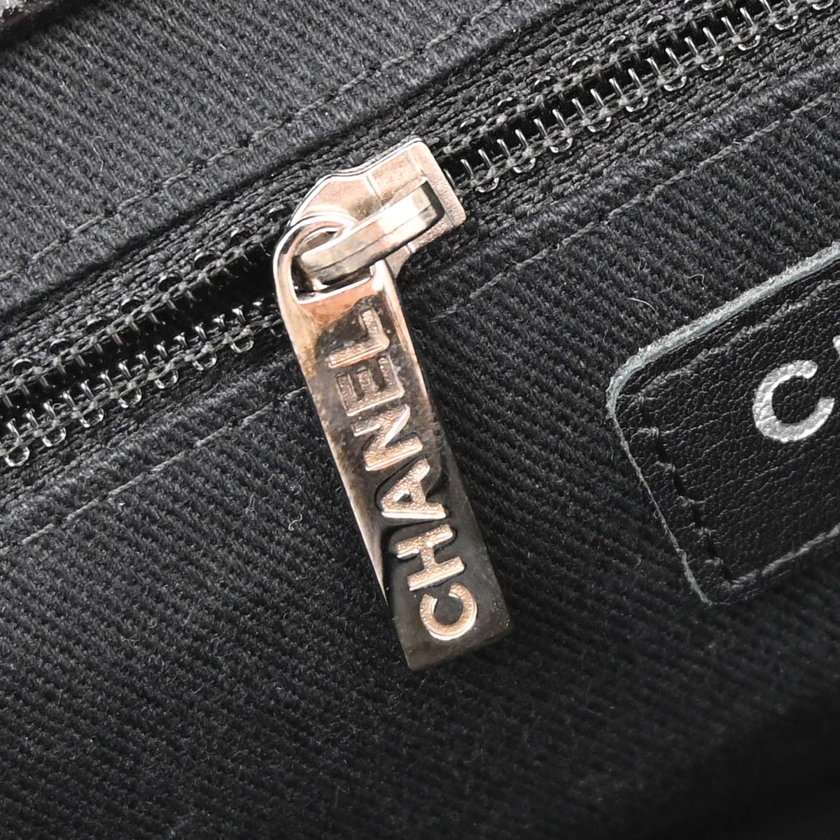Chanel 2012-2013 Black Caviar Skin Chain Tote Bag