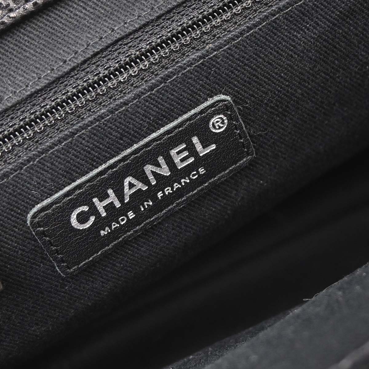 Chanel 2012-2013 Black Caviar Skin Chain Tote Bag