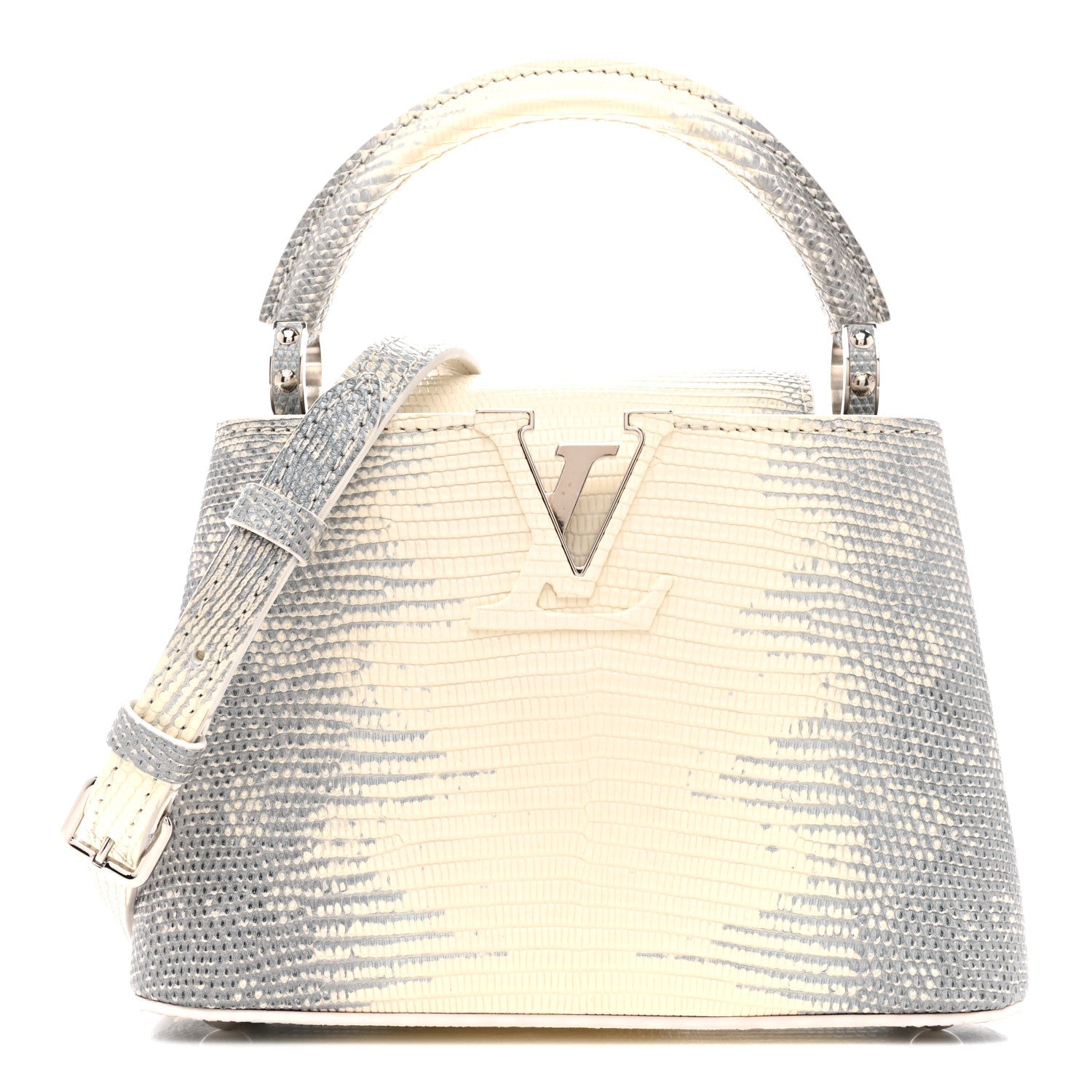 Louis Vuitton Lizard Capucines Mini White