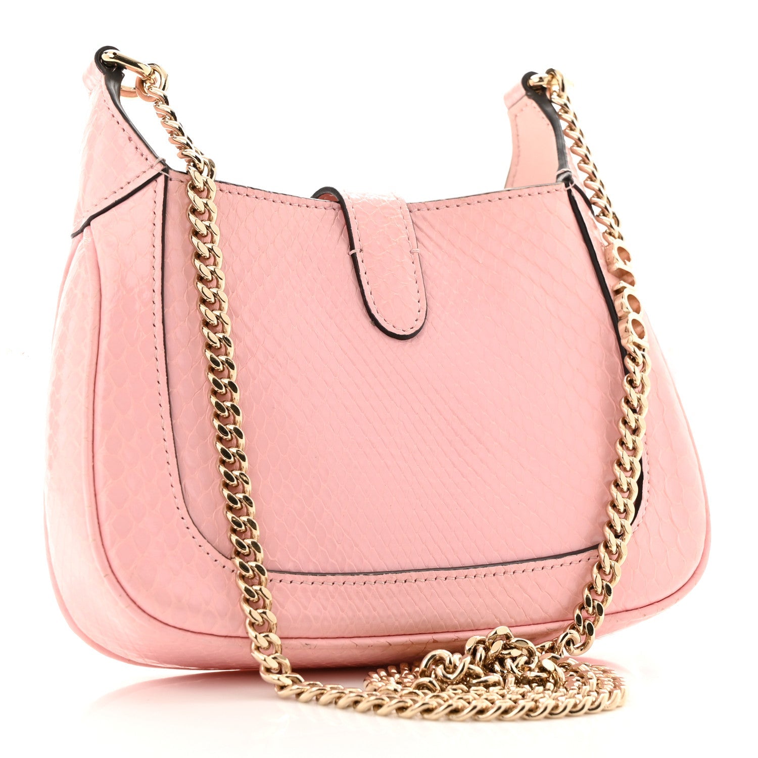 Gucci Snakeskin Mini Jackie Notte Bag Pink