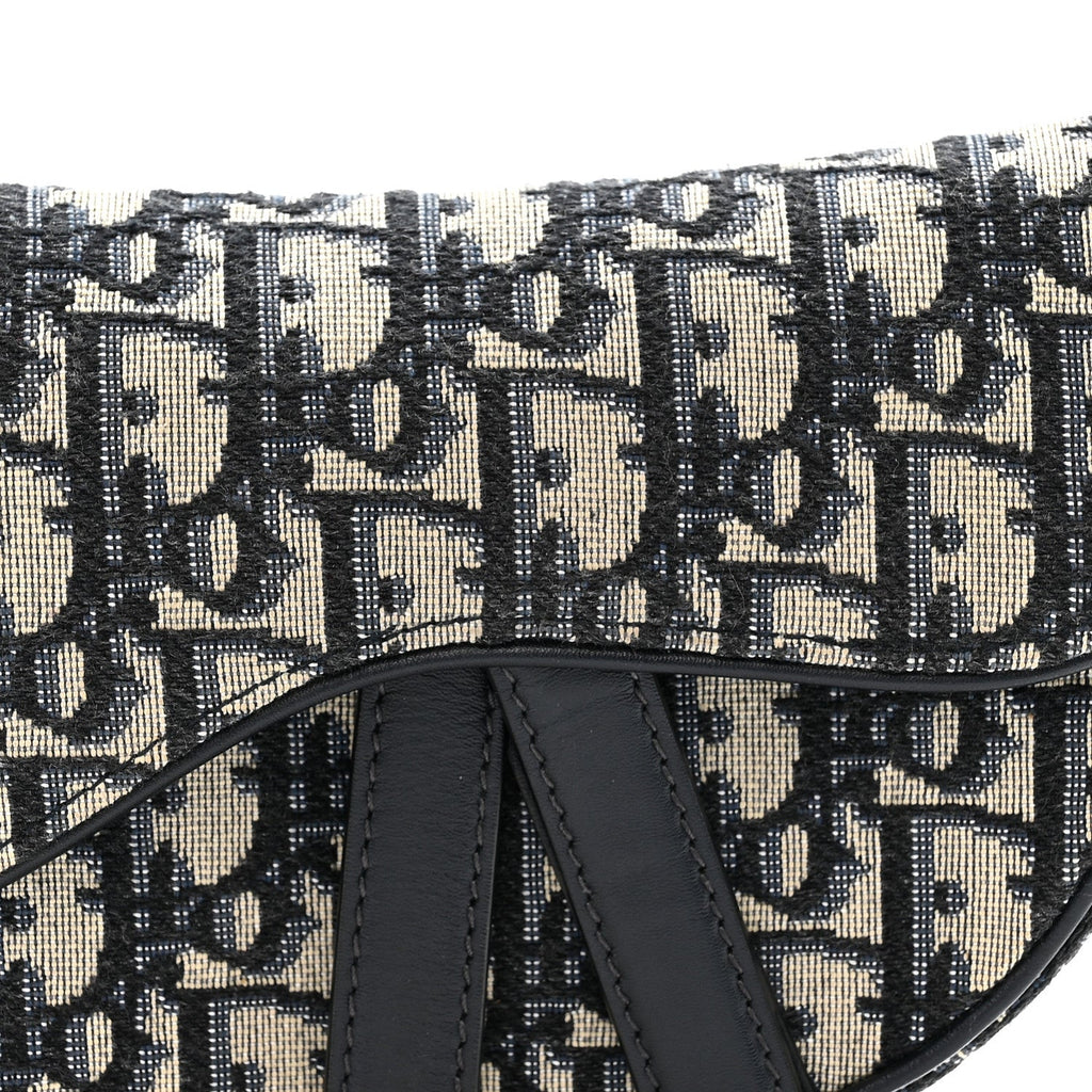 Christian Dior Oblique Mini Saddle Bag Blue
